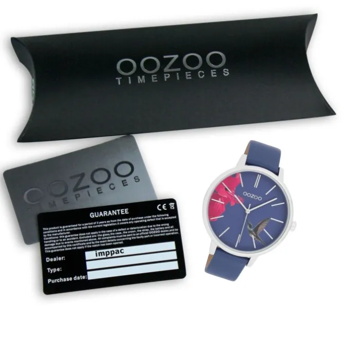Oozoo Damen Armbanduhr Timepieces Analog Leder blau UOC11069