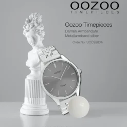 Oozoo Damen Armbanduhr Timepieces Analog Metall silber UOC9983A
