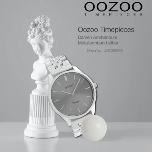 Oozoo Damen Armbanduhr Timepieces Analog Metall silber UOC9983A
