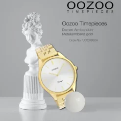 Oozoo Damen Armbanduhr Timepieces Analog Metall gold UOC9986A