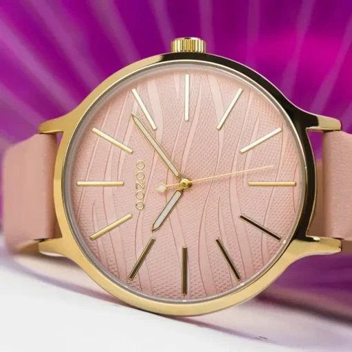 Oozoo Damen Armbanduhr Timepieces Analog Leder rosa UOC10121
