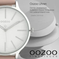 Oozoo Damen Armbanduhr Timepieces Analog Leder rosa UOC10122