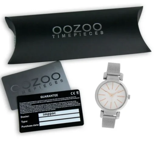 Oozoo Damen Armbanduhr Timepieces Analog Metall silber UOC10128