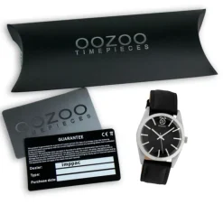 Oozoo Damen Armbanduhr Timepieces Analog Leder schwarz UOC10193