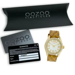 Oozoo Damen Armbanduhr Timepieces Analog Leder gelb mustard UOC10224
