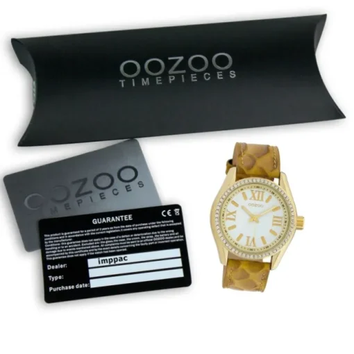 Oozoo Damen Armbanduhr Timepieces Analog Leder gelb mustard UOC10224