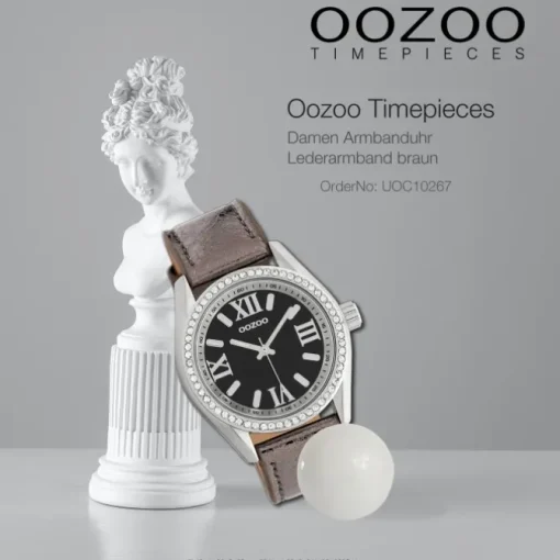Oozoo Damen Armbanduhr Timepieces Analog Leder braun UOC10267