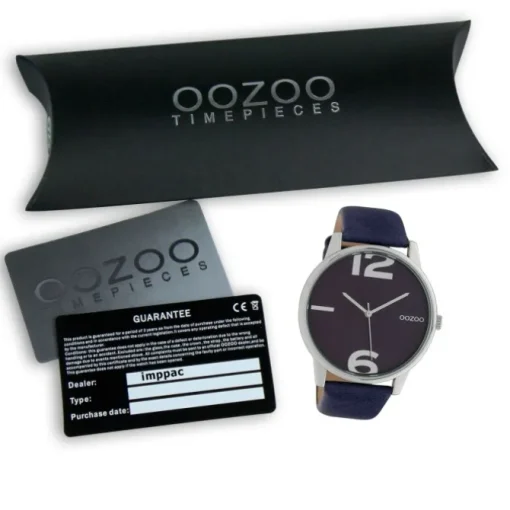 Oozoo Damen Armbanduhr Timepieces Analog Leder dunkelblau UOC10372