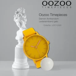 Oozoo Damen Armbanduhr Timepieces Analog Leder gelb UOC10380