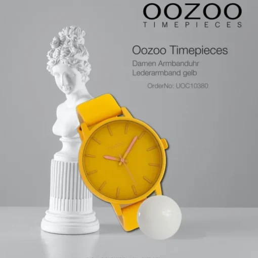 Oozoo Damen Armbanduhr Timepieces Analog Leder gelb UOC10380