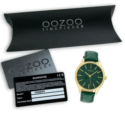 Oozoo Damen Armbanduhr Timepieces Analog Leder grün dunkelgrün UOC10432