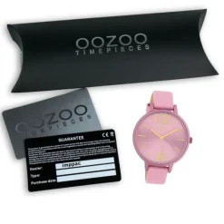 Oozoo Damen Armbanduhr Timepieces Analog Leder rosa UOC10441