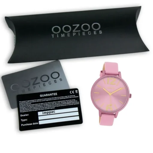 Oozoo Damen Armbanduhr Timepieces Analog Leder rosa UOC10441