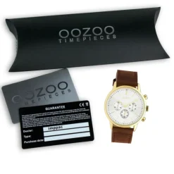 Oozoo Damen Armbanduhr Timepieces Analog Leder braun UOC10597