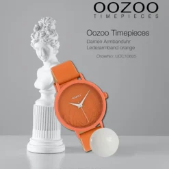 Oozoo Damen Armbanduhr Timepieces Analog Leder orange UOC10605