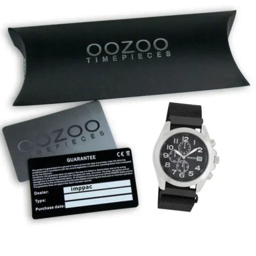 Oozoo Damen Armbanduhr Timepieces Analog Metall schwarz UOC10732