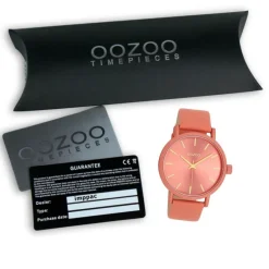 Oozoo Damen Armbanduhr Timepieces Analog Leder pfirsichrosa UOC11194