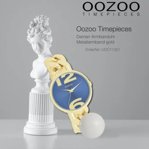 Oozoo Damen Armbanduhr Timepieces Analog Metall gold UOC11351