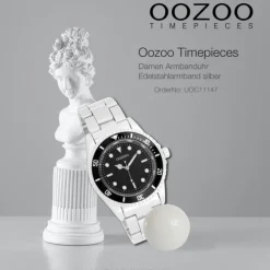 Oozoo Damen Armbanduhr Timepieces Analog Edelstahl silber UOC11147