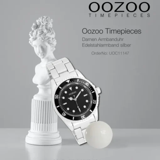 Oozoo Damen Armbanduhr Timepieces Analog Edelstahl silber UOC11147