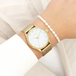 Oozoo Damen Armbanduhr Timepieces Analog Metall gold UOC11322