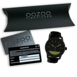 Oozoo Damen Armbanduhr Timepieces Analog Leder schwarz UOC10309