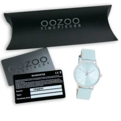 Oozoo Damen Armbanduhr Timepieces Analog Leder hellblau UOC11369