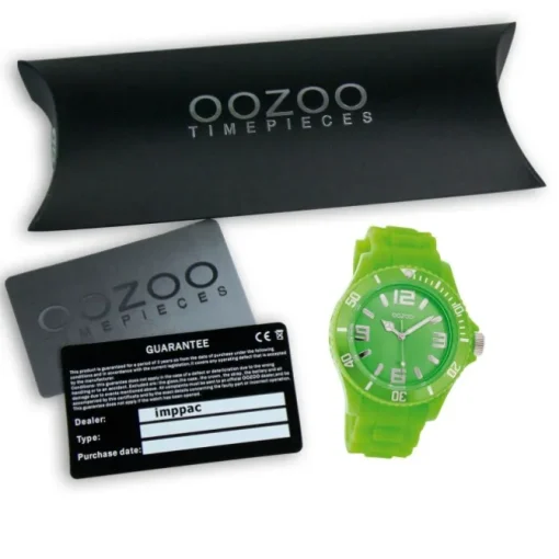 Oozoo Damen Armbanduhr Timepieces Analog Silikon grün UOC4661A