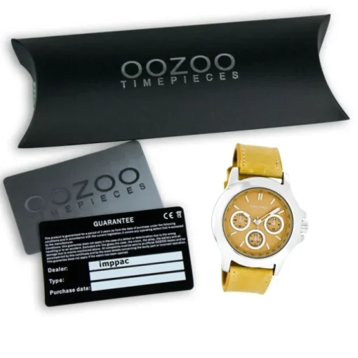 Oozoo Damen Armbanduhr Timepieces Analog Leder gelb UOC6185A