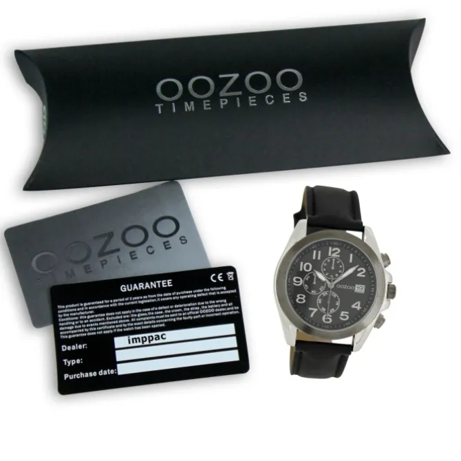 Oozoo Damen Armbanduhr Timepieces Analog Leder schwarz UOC6199A