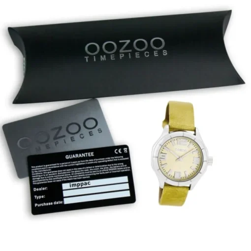 Oozoo Damen Armbanduhr Timepieces Analog Leder gelb UOC6200A