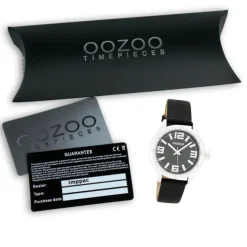 Oozoo Damen Armbanduhr Timepieces Analog Leder schwarz UOC6204A