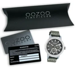 Oozoo Damen Armbanduhr Timepieces Analog Leder dunkelgrau UOC6207A