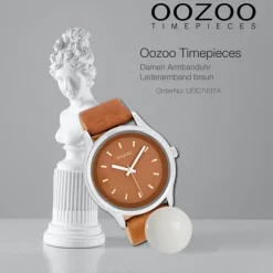Oozoo Damen Armbanduhr Timepieces Analog Leder braun UOC7437A