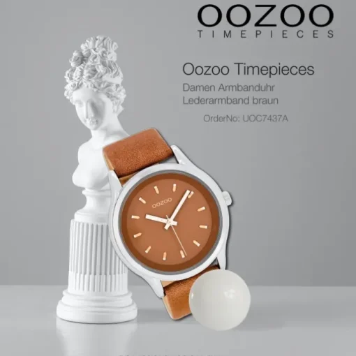 Oozoo Damen Armbanduhr Timepieces Analog Leder braun UOC7437A