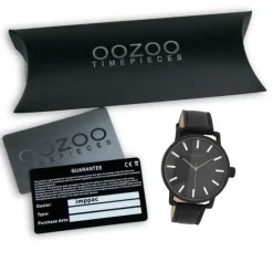 Oozoo Damen Armbanduhr Timepieces Analog Leder schwarz UOC8314A
