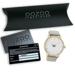 Oozoo Damen Armbanduhr Timepieces Analog Leder grau UOC9020A