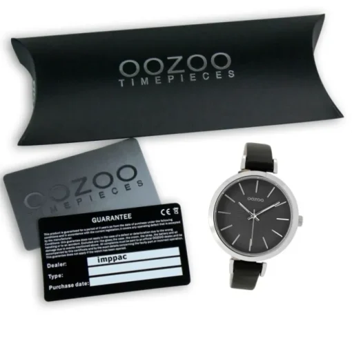 Oozoo Damen Armbanduhr Timepieces Analog Leder schwarz UOC9139A