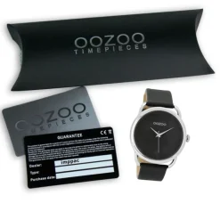 Oozoo Damen Armbanduhr Timepieces Analog Leder grau UOC9163A
