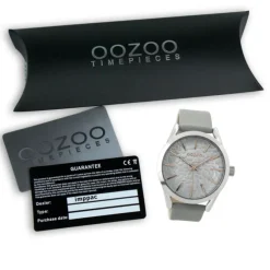 Oozoo Damen Armbanduhr Timepieces Analog Leder grau UOC9471A