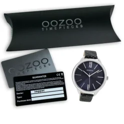 Oozoo Damen Armbanduhr Timepieces Analog Leder dunkelblau UOC9514A