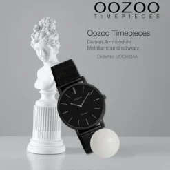Oozoo Damen Armbanduhr Timepieces Analog Metall schwarz UOC9934A