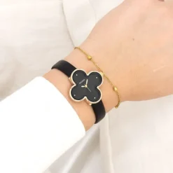 Oozoo Damen Armbanduhr Timepieces Analog Lederband schwarz UOC11524