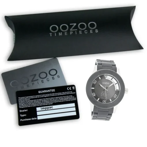 Oozoo Damen Armbanduhr Timepieces Analog Plastik grau UOC4257A