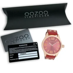 Oozoo Damen Armbanduhr Timepieces Analog Leder rot UOC1105A