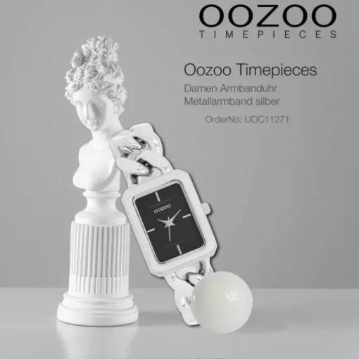 Oozoo Damen Armbanduhr Timepieces Analog Metall silber UOC11271