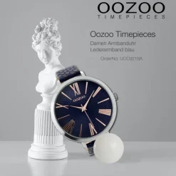 Oozoo Damen Armbanduhr Timepieces Analog Leder blau UOC9218A