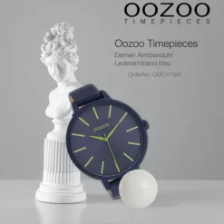 Oozoo Damen Armbanduhr Timepieces Analog Leder blau UOC11164