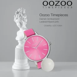 Oozoo Damen Armbanduhr Timepieces C10984 Analog Leder pink UOC10984