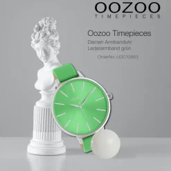Oozoo Damen Armbanduhr Timepieces C10983 Analog Leder grün UOC10983
